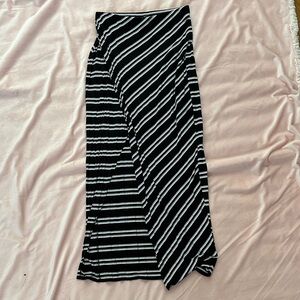 White House Black Market Asymmetrical Striped Skirt